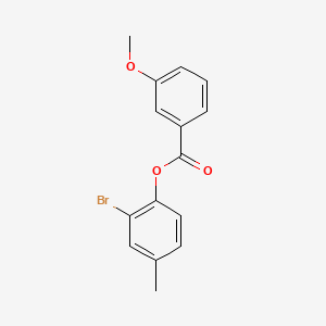 molecular formula C15H13BrO3 B2882343 2-Bromo-4-methylphenyl 3-methoxybenzoate CAS No. 692757-46-3