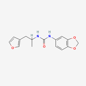 molecular formula C15H16N2O4 B2882345 1-(苯并[d][1,3]二氧杂环-5-基)-3-(1-(呋喃-3-基)丙-2-基)脲 CAS No. 1788770-63-7