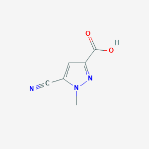 molecular formula C6H5N3O2 B2882351 5-氰基-1-甲基-1H-吡唑-3-羧酸 CAS No. 1519243-10-7