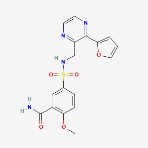 5-({[3-(furan-2-yl)pyrazin-2-yl]methyl}sulfamoyl)-2-methoxybenzamide