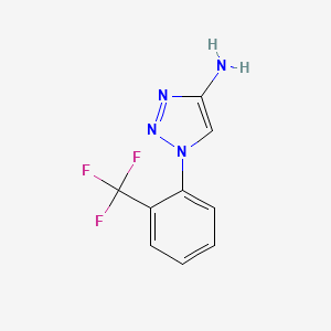 molecular formula C9H7F3N4 B2882376 1-[2-(三氟甲基)苯基]-1H-1,2,3-三唑-4-胺 CAS No. 1476087-29-2