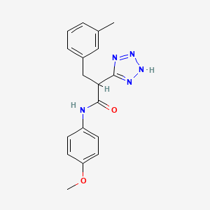 N-(4-methoxyphenyl)-3-(3-methylphenyl)-2-(2H-1,2,3,4-tetrazol-5-yl)propanamide