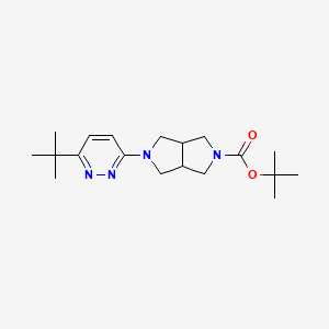 molecular formula C19H30N4O2 B2882397 Tert-butyl 2-(6-tert-butylpyridazin-3-yl)-1,3,3a,4,6,6a-hexahydropyrrolo[3,4-c]pyrrole-5-carboxylate CAS No. 2415504-45-7