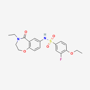 4-ethoxy-N-(4-ethyl-5-oxo-2,3,4,5-tetrahydrobenzo[f][1,4]oxazepin-7-yl)-3-fluorobenzenesulfonamide