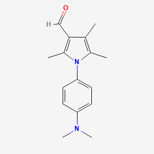 molecular formula C16H20N2O B2882404 1-[4-(dimethylamino)phenyl]-2,4,5-trimethyl-1H-pyrrole-3-carbaldehyde CAS No. 1087611-49-1