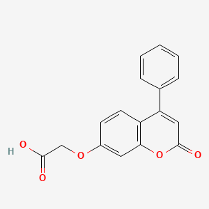 molecular formula C17H12O5 B2882405 [(2-氧代-4-苯基-2H-色满-7-基)氧基]乙酸 CAS No. 130181-72-5