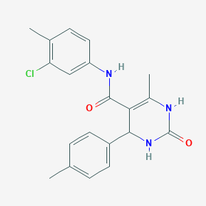 N-(3-chloro-4-methylphenyl)-6-methyl-2-oxo-4-(p-tolyl)-1,2,3,4-tetrahydropyrimidine-5-carboxamide