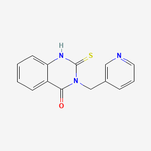 molecular formula C14H11N3OS B2882423 3-(pyridin-3-ylmethyl)-2-thioxo-2,3-dihydroquinazolin-4(1H)-one CAS No. 422274-53-1