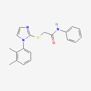 molecular formula C19H19N3OS B2882432 2-[1-(2,3-二甲苯基)咪唑-2-基]硫基-N-苯基乙酰胺 CAS No. 851131-45-8