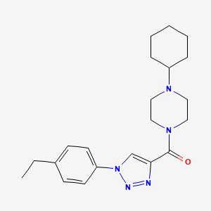 (4-cyclohexylpiperazin-1-yl)(1-(4-ethylphenyl)-1H-1,2,3-triazol-4-yl)methanone