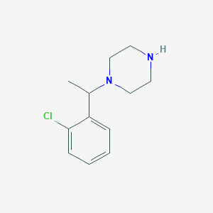 molecular formula C12H17ClN2 B2882448 1-[1-(2-Chlorophenyl)ethyl]piperazine CAS No. 512775-15-4