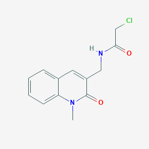 molecular formula C13H13ClN2O2 B2882450 2-Chloro-N-[(1-methyl-2-oxoquinolin-3-yl)methyl]acetamide CAS No. 2411318-42-6