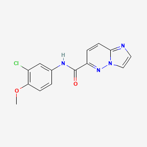 molecular formula C14H11ClN4O2 B2882453 N-(3-chloro-4-methoxyphenyl)imidazo[1,2-b]pyridazine-6-carboxamide CAS No. 2415624-68-7