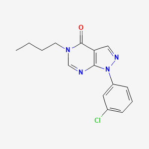 5-Butyl-1-(3-chlorophenyl)pyrazolo[3,4-d]pyrimidin-4-one