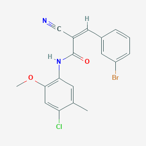 (Z)-3-(3-Bromophenyl)-N-(4-chloro-2-methoxy-5-methylphenyl)-2-cyanoprop-2-enamide