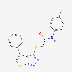 molecular formula C19H16N4OS2 B2882470 2-((5-phenylthiazolo[2,3-c][1,2,4]triazol-3-yl)thio)-N-(p-tolyl)acetamide CAS No. 671199-54-5