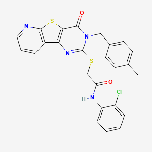 N-(2-chlorophenyl)-2-((3-(4-methylbenzyl)-4-oxo-3,4-dihydropyrido[3',2':4,5]thieno[3,2-d]pyrimidin-2-yl)thio)acetamide
