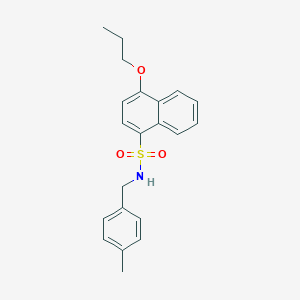 molecular formula C21H23NO3S B2882478 N-[(4-methylphenyl)methyl]-4-propoxynaphthalene-1-sulfonamide CAS No. 2415554-24-2