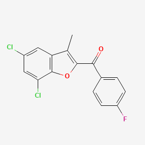 (5,7-Dichloro-3-methyl-1-benzofuran-2-yl)(4-fluorophenyl)methanone