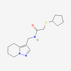 2-(cyclopentylthio)-N-((4,5,6,7-tetrahydropyrazolo[1,5-a]pyridin-3-yl)methyl)acetamide