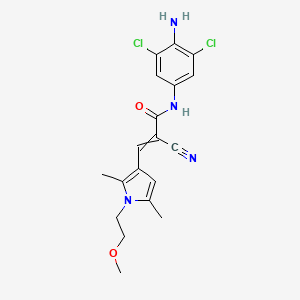 N-(4-amino-3,5-dichlorophenyl)-2-cyano-3-[1-(2-methoxyethyl)-2,5-dimethyl-1H-pyrrol-3-yl]prop-2-enamide