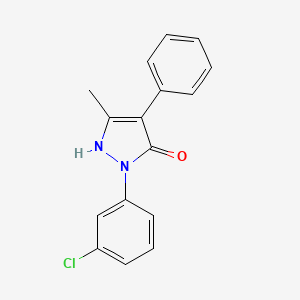 2-(3-chlorophenyl)-5-methyl-4-phenyl-1,2-dihydro-3H-pyrazol-3-one