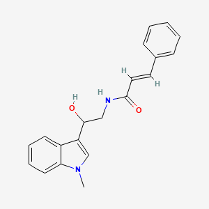 molecular formula C20H20N2O2 B2882504 N-(2-hydroxy-2-(1-methyl-1H-indol-3-yl)ethyl)cinnamamide CAS No. 1448139-18-1