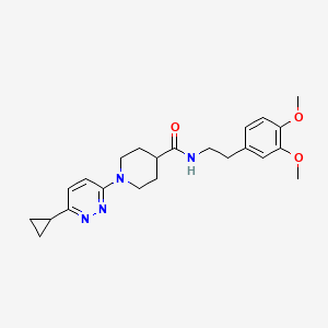 molecular formula C23H30N4O3 B2882505 1-(6-cyclopropylpyridazin-3-yl)-N-[2-(3,4-dimethoxyphenyl)ethyl]piperidine-4-carboxamide CAS No. 2097902-08-2