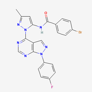 4-bromo-N-(1-(1-(4-fluorophenyl)-1H-pyrazolo[3,4-d]pyrimidin-4-yl)-3-methyl-1H-pyrazol-5-yl)benzamide