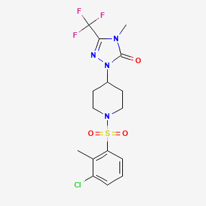 1-(1-((3-chloro-2-methylphenyl)sulfonyl)piperidin-4-yl)-4-methyl-3-(trifluoromethyl)-1H-1,2,4-triazol-5(4H)-one