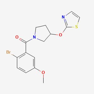 (2-Bromo-5-methoxyphenyl)(3-(thiazol-2-yloxy)pyrrolidin-1-yl)methanone