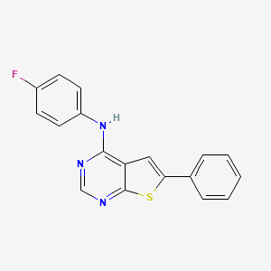 N-(4-fluorophenyl)-6-phenylthieno[2,3-d]pyrimidin-4-amine