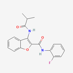 molecular formula C19H17FN2O3 B2882527 N-(2-fluorophenyl)-3-isobutyramidobenzofuran-2-carboxamide CAS No. 847405-13-4