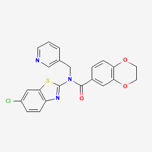 N-(6-chlorobenzo[d]thiazol-2-yl)-N-(pyridin-3-ylmethyl)-2,3-dihydrobenzo[b][1,4]dioxine-6-carboxamide