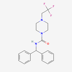molecular formula C20H22F3N3O B2882533 N-二苯甲基-4-(2,2,2-三氟乙基)哌嗪-1-甲酰胺 CAS No. 1207045-21-3