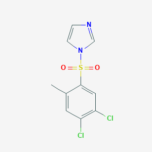 molecular formula C10H8Cl2N2O2S B288254 1-[(4,5-dichloro-2-methylphenyl)sulfonyl]-1H-imidazole 
