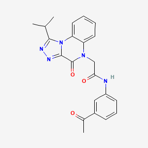 molecular formula C22H21N5O3 B2882542 N-(3-acetylphenyl)-2-(1-isopropyl-4-oxo-[1,2,4]triazolo[4,3-a]quinoxalin-5(4H)-yl)acetamide CAS No. 1260936-74-0