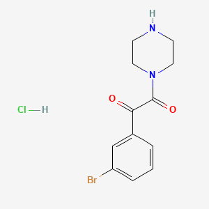 1-(3-Bromophenyl)-2-(piperazin-1-yl)ethane-1,2-dione hydrochloride