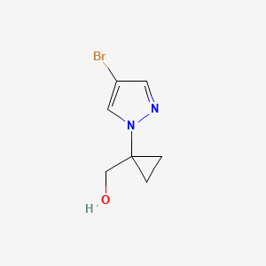 molecular formula C7H9BrN2O B2882544 [1-(4-溴吡唑-1-基)环丙基]甲醇 CAS No. 2241142-25-4