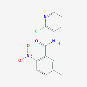 molecular formula C13H10ClN3O3 B2882545 N-(2-chloropyridin-3-yl)-5-methyl-2-nitrobenzamide CAS No. 1225-84-9