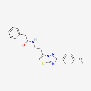 N-(2-(2-(4-methoxyphenyl)thiazolo[3,2-b][1,2,4]triazol-6-yl)ethyl)-2-phenylacetamide