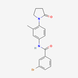 3-bromo-N-(3-methyl-4-(2-oxopyrrolidin-1-yl)phenyl)benzamide