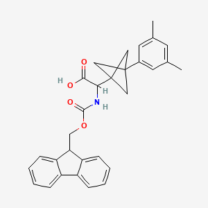 2-[3-(3,5-Dimethylphenyl)-1-bicyclo[1.1.1]pentanyl]-2-(9H-fluoren-9-ylmethoxycarbonylamino)acetic acid