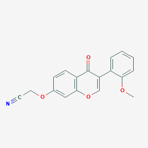 molecular formula C18H13NO4 B2882554 2-((3-(2-methoxyphenyl)-4-oxo-4H-chromen-7-yl)oxy)acetonitrile CAS No. 610764-16-4