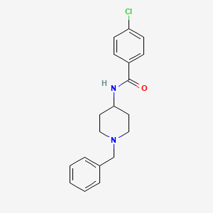 molecular formula C19H21ClN2O B2882559 N-(1-benzylpiperidin-4-yl)-4-chlorobenzamide CAS No. 1044-79-7