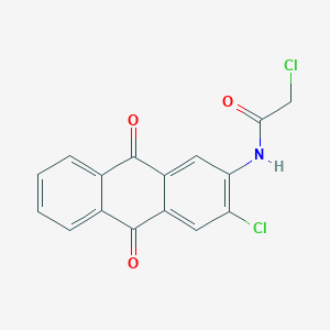 molecular formula C16H9Cl2NO3 B2882564 2-chloro-N-(3-chloro-9,10-dioxo-9,10-dihydroanthracen-2-yl)acetamide CAS No. 318272-33-2