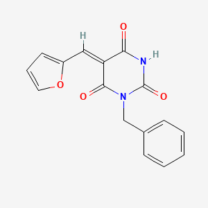 (5Z)-1-benzyl-5-(furan-2-ylmethylidene)-1,3-diazinane-2,4,6-trione