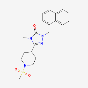 4-methyl-3-(1-(methylsulfonyl)piperidin-4-yl)-1-(naphthalen-1-ylmethyl)-1H-1,2,4-triazol-5(4H)-one