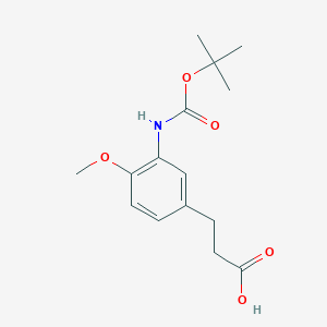 3-[4-Methoxy-3-[(2-methylpropan-2-yl)oxycarbonylamino]phenyl]propanoic acid