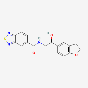 molecular formula C17H15N3O3S B2882573 N-(2-(2,3-dihydrobenzofuran-5-yl)-2-hydroxyethyl)benzo[c][1,2,5]thiadiazole-5-carboxamide CAS No. 1421501-63-4